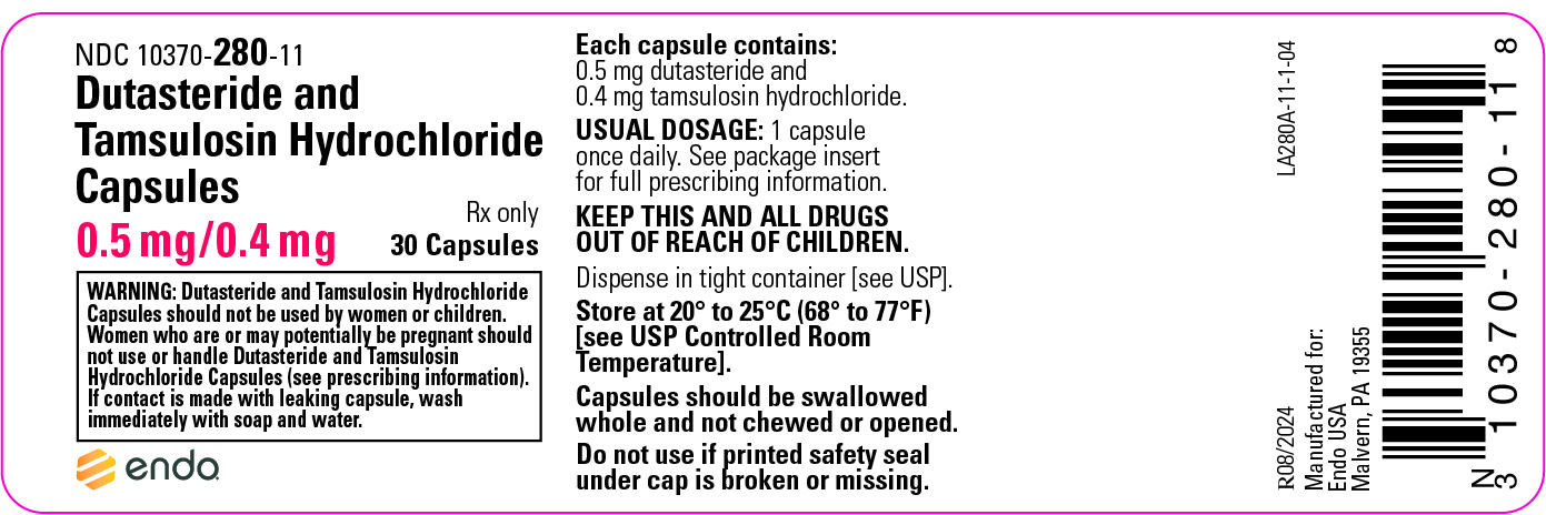 This is an image of Dutasteride and Tamsulosin Hydrochloride Capsules 0.5mg/0.4 mg 30-count.