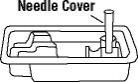 10.	Place the needle cover (open side up) in the round space marked “N” in the Enbrel dose tray.  