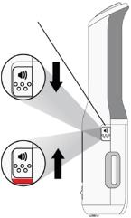 AutoTouch makes sounds (♪) to help guide your
injection.  When you receive a new AutoTouch, it
will be set with the sounds on (sound switch down).
