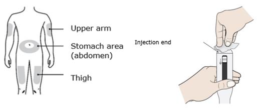 Also clean the injection end of the AutoTouch® with a new alcohol wipe.