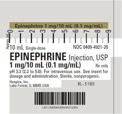 PRINCIPAL DISPLAY PANEL - 10 mL Syringe Label - 4921