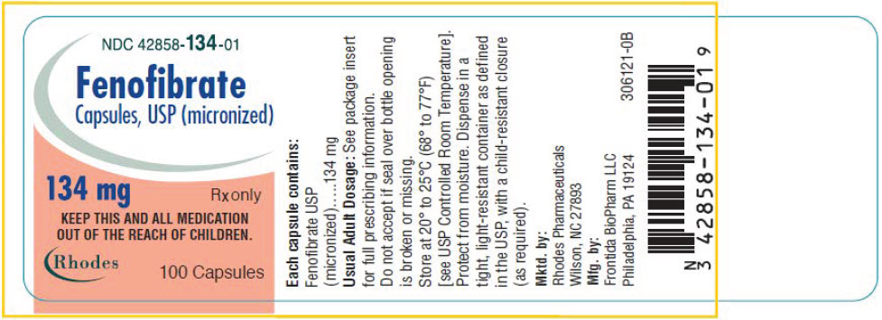 PRINCIPAL DISPLAY PANEL - 134 mg Capsule Bottle Label