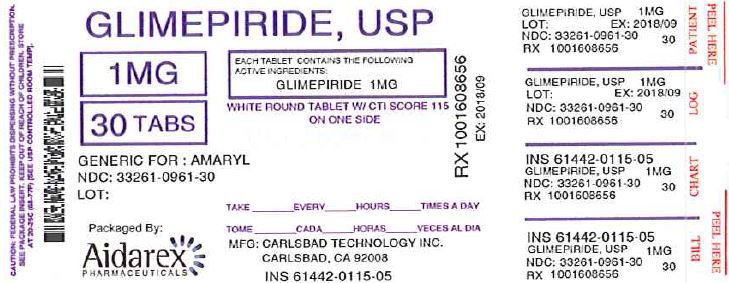 33261-0961_GLIMEPIRIDE_1MG