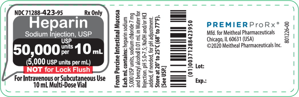 PRINCIPAL DISPLAY PANEL – Heparin Sodium Injection, USP 50,000 USP Vial Label
