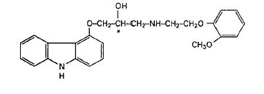 structured formula for carvedilol