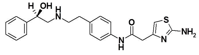 Mirabegron structural formula