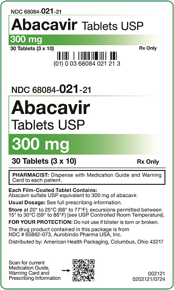 300 mg Abacavir Tablets Carton