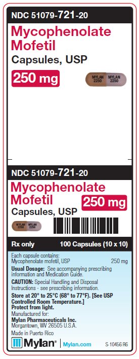 Mycophenolate Mofetil 250 mg Capsules Unit Carton Label