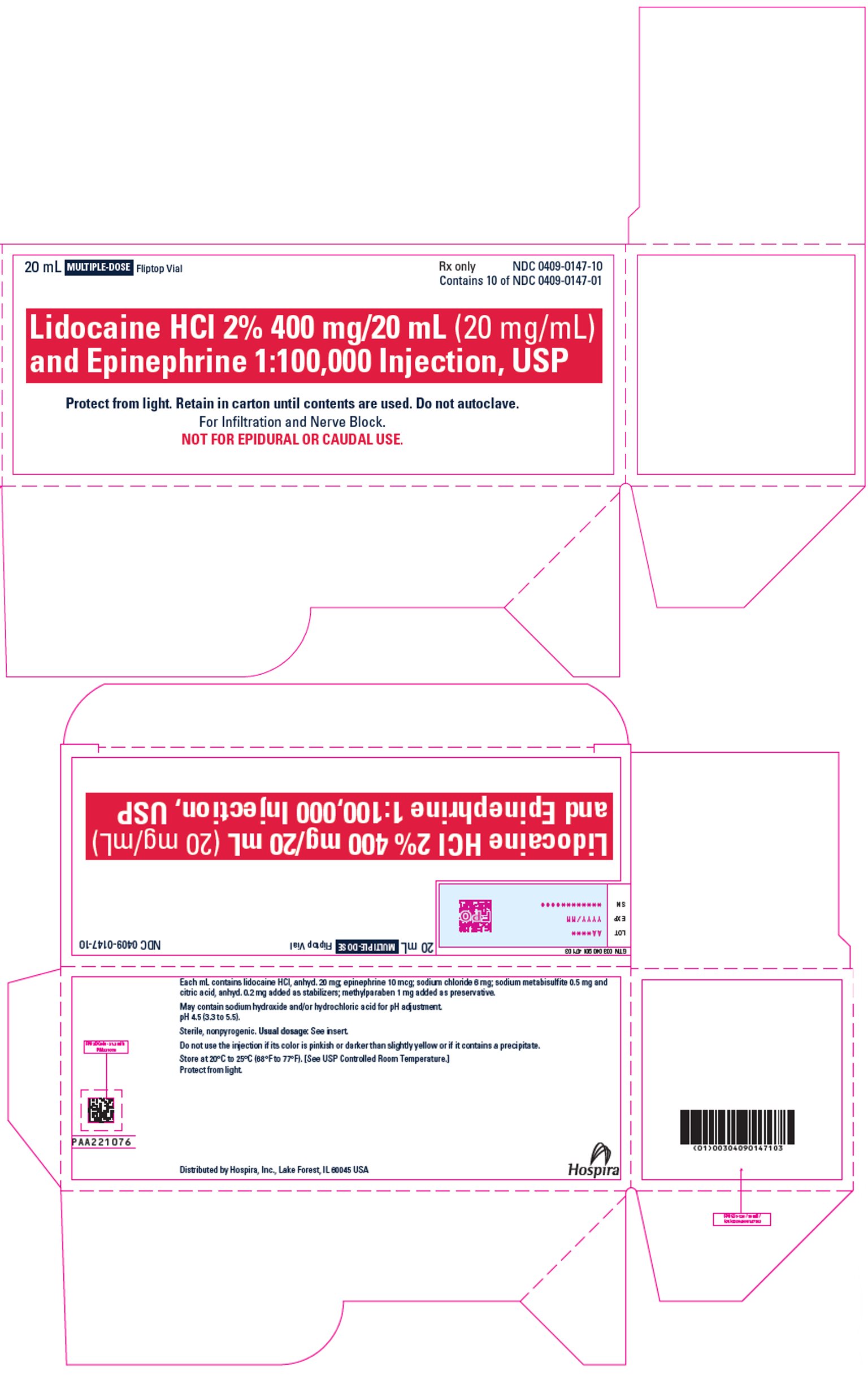 PRINCIPAL DISPLAY PANEL – 20 mL Carton - 0147 