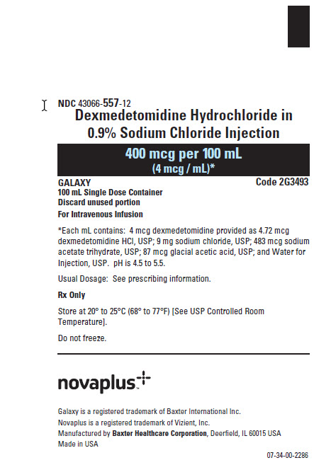 DexMed NovaPlus Representative Container Label 43066-557-12 1 of 2