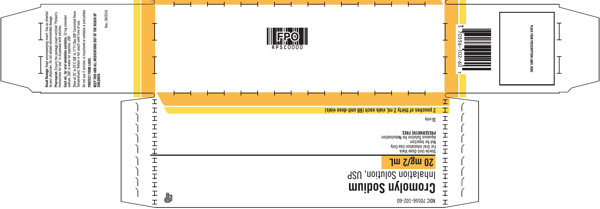 Cromolyn Sodium Inhalation Solution 20 mg/2 mL 60 Unit-Dose Vials Carton, Part 2 of 2