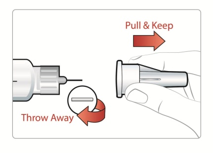 Figure G - 60 mcg push capped needle off