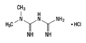 metformin hydrochloride chemical structure