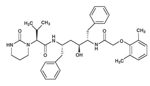 Chemical structure for lopinavir.