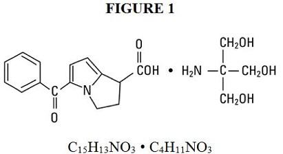 Structural formula of Ketorolac