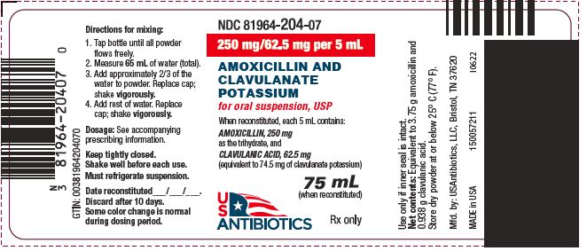 Bottle Label (75 mL) 250mg/62.5mg