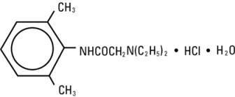 Lidocaine Hydrochloride Chemical Structure