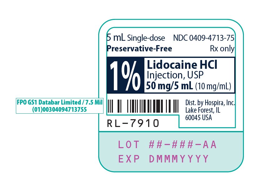 PRINCIPAL DISPLAY PANEL - 5mL Ampule Label - NDC 0409-4713-75