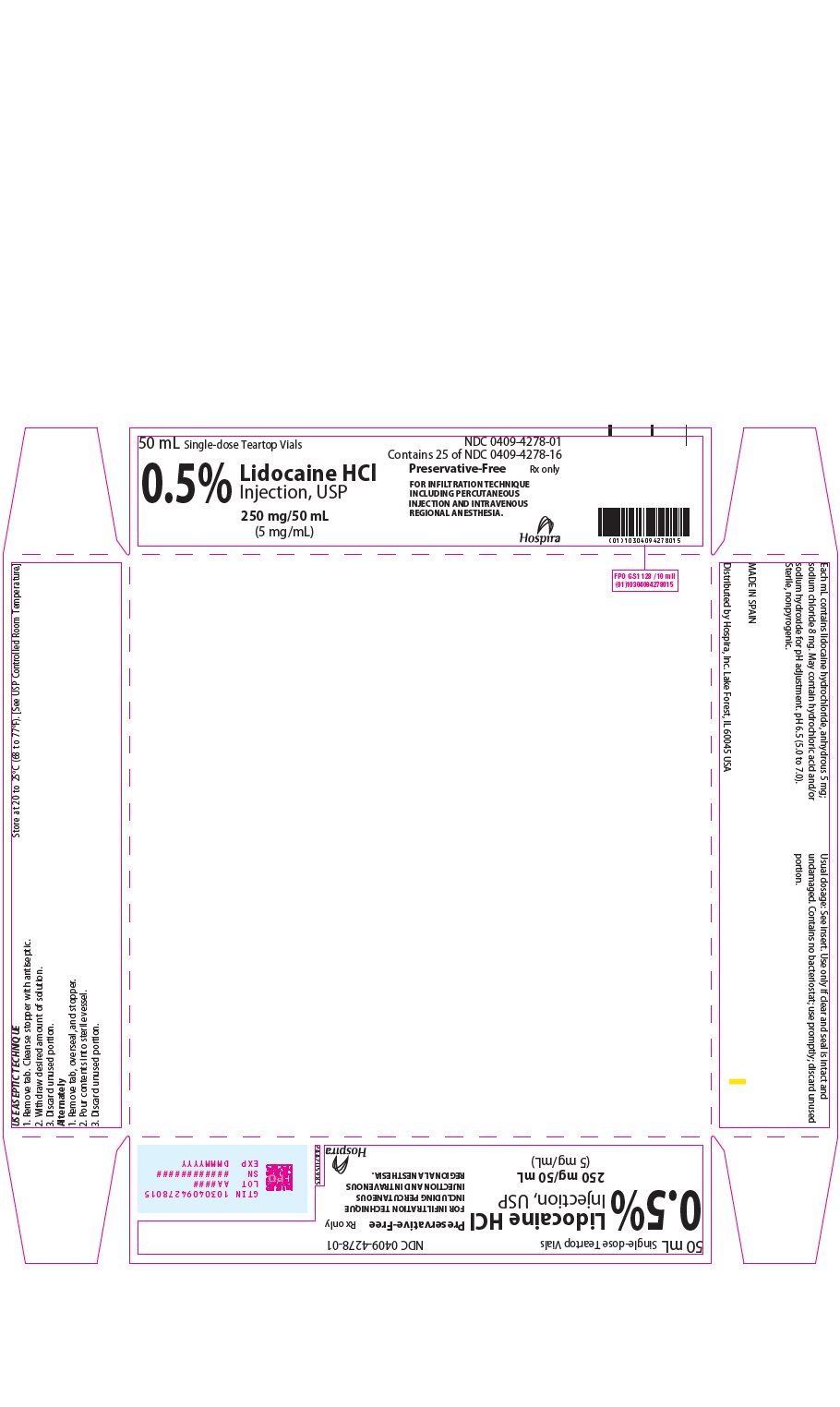 PRINCIPAL DISPLAY PANEL - 50 mL Vial Tray - 4278