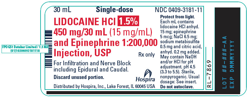 PRINCIPAL DISPLAY PANEL - 30 mL Vial Label - 3181