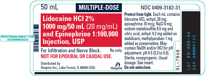 PRINCIPAL DISPLAY PANEL - 50 mL Vial Label - 3182