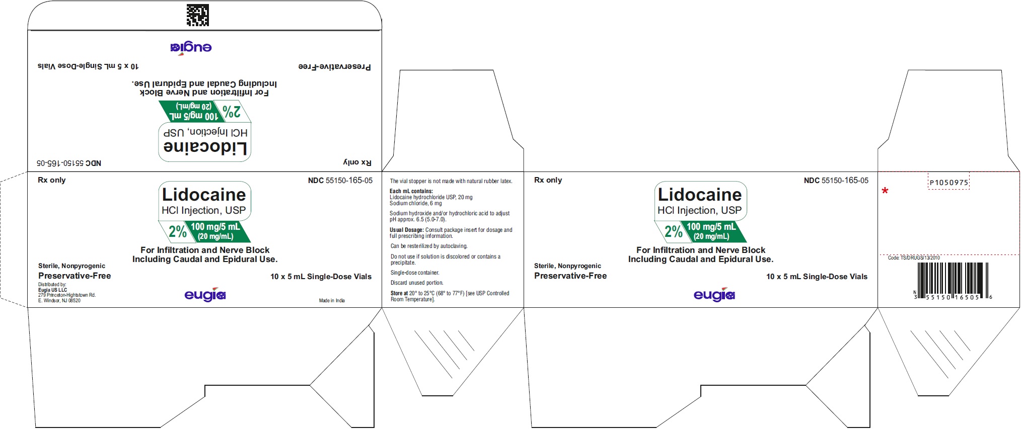 PACKAGE LABEL-PRINCIPAL DISPLAY PANEL - 2% 100 mg/5 mL (20 mg/mL) - 5 mL Container-Carton [10 Vials]