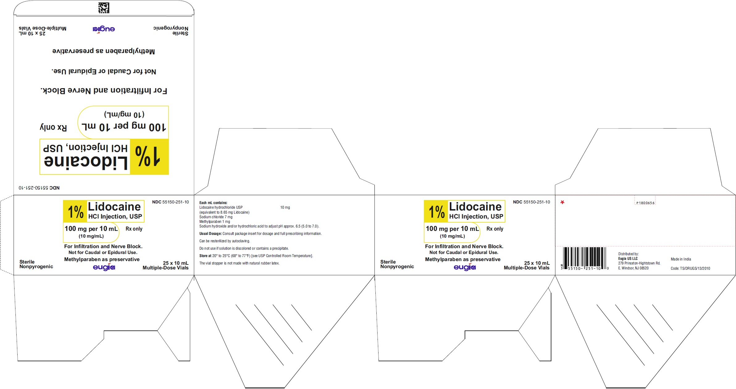 PACKAGE LABEL-PRINCIPAL DISPLAY PANEL - 1% 100 mg per 10 mL (10 mg / mL) - 10 mL Container-Carton [25 Vials]