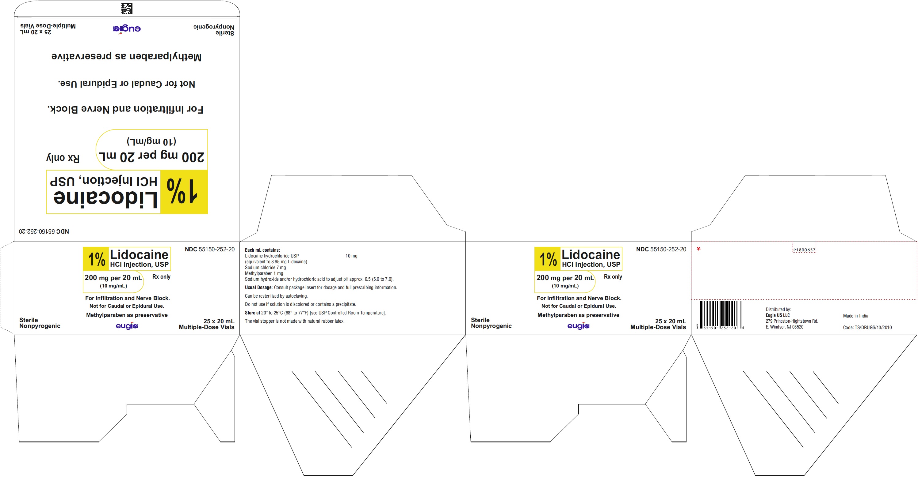 PACKAGE LABEL-PRINCIPAL DISPLAY PANEL - 1% 200 mg per 20 mL (10 mg / mL) - 20 mL Container-Carton [25 Vials]