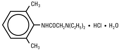 structural formula lidocaine hydrochloride