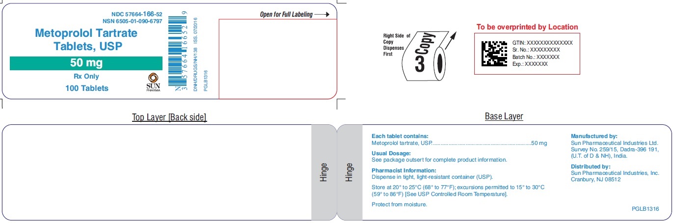 Metoprolol Tartrate 50 mg Bottle Label