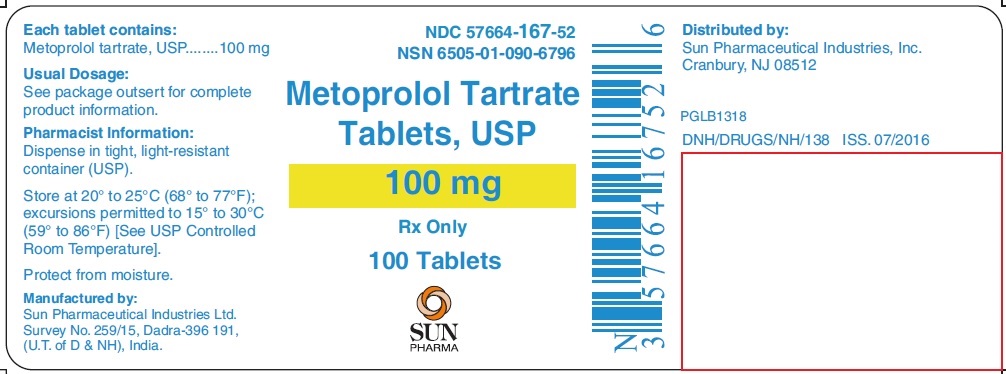 Metoprolol Tartrate 100 mg Bottle Label