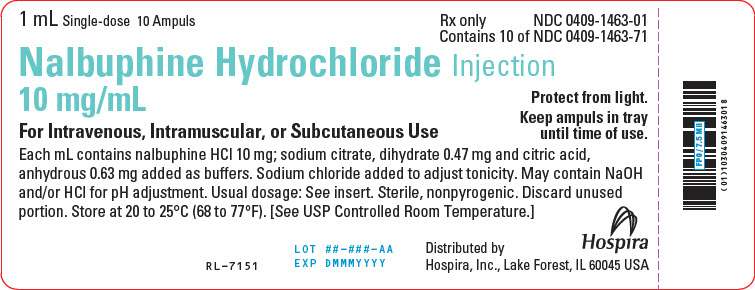 PRINCIPAL DISPLAY PANEL - 1 mL Ampule Tray Label - 1463