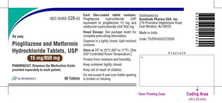 PACKAGE LABEL-PRINCIPAL DISPLAY PANEL - 15 mg/850 mg (60 Tablet Bottle)