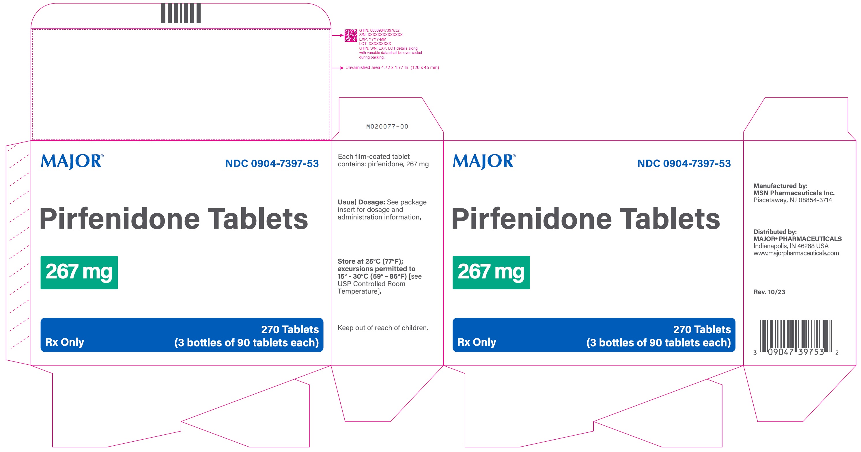 pirfenidone-267mg-carton-container-label