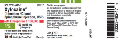 PRINCIPAL DISPLAY PANEL
Xylocaine (Lidocaine HCl with Epinephrine)
NDC 63323-482-17
