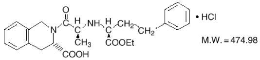 Quinapril Hydrochloride Chemical Structure