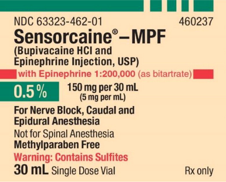 PACKAGE LABEL – PRINCIPAL DISPLAY – Sensorcaine 30 mL Single Dose Vial Label
