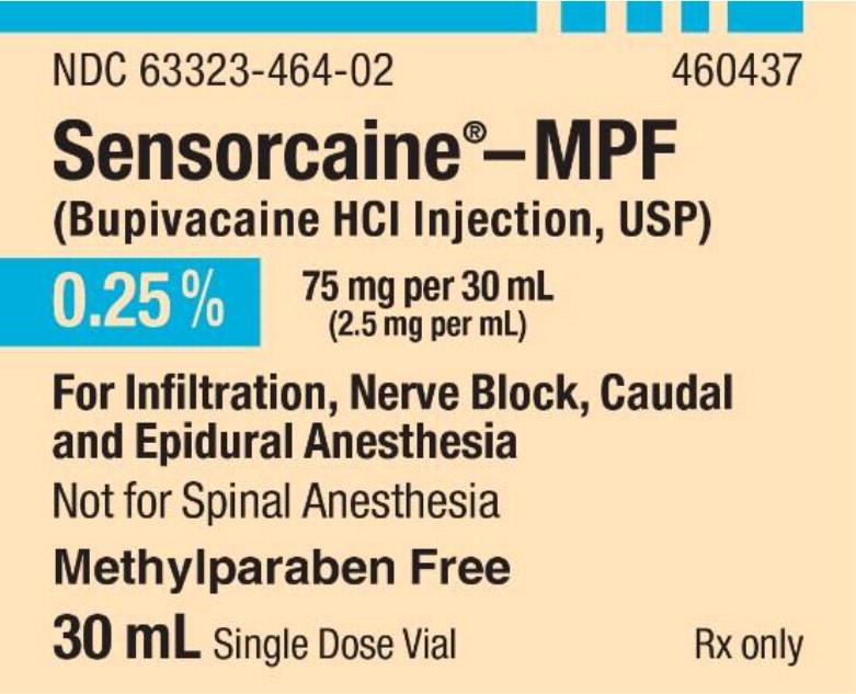 PACKAGE LABEL – PRINCIPAL DISPLAY – Sensorcaine 30 mL Single Dose Vial Label
