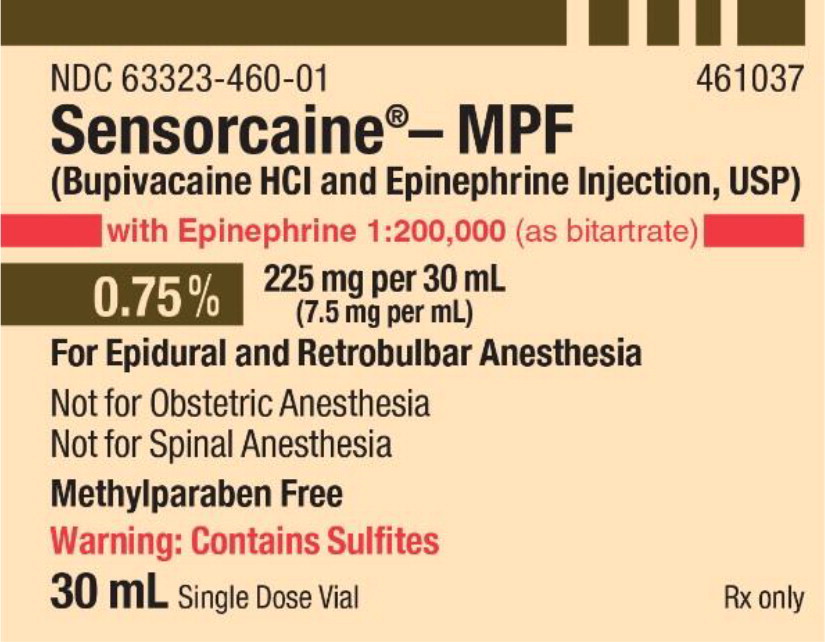 PACKAGE LABEL – PRINCIPAL DISPLAY – Sensorcaine 30 mL Single Dose Vial Label
