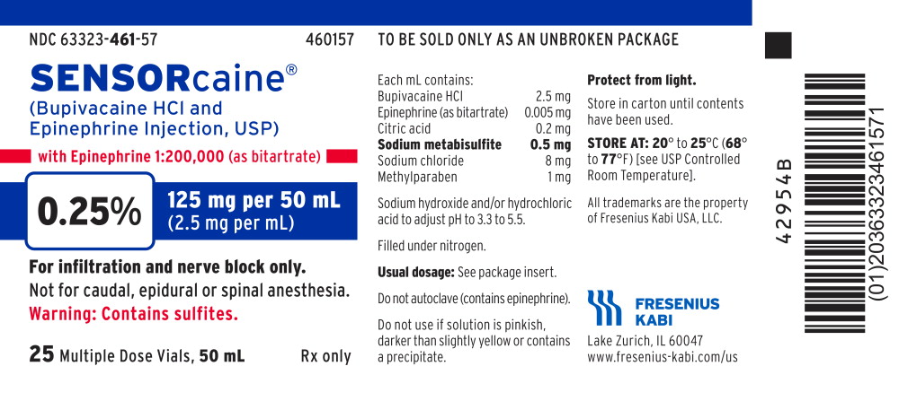 PACKAGE LABEL – PRINCIPAL DISPLAY – Sensorcaine 50 mL Multiple Dose Vial Tray Label
