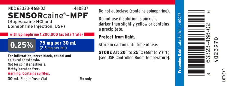 PACKAGE LABEL – PRINCIPAL DISPLAY – Sensorcaine 30 mL Single Dose Vial Label
