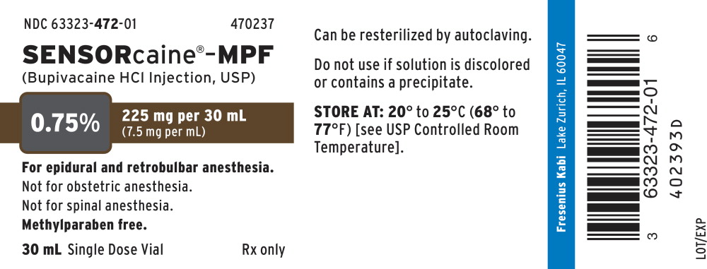 PACKAGE LABEL – PRINCIPAL DISPLAY – Sensorcaine 30 mL Single Dose Vial Label
