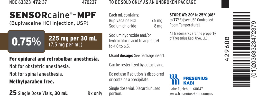 PACKAGE LABEL – PRINCIPAL DISPLAY – Sensorcaine 30 mL Single Dose Vial Tray Label
