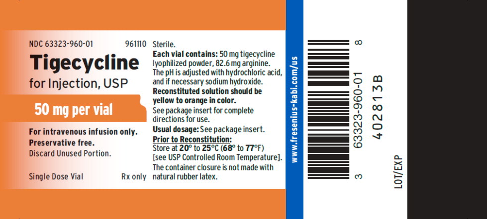 PACKAGE LABEL - PRINCIPAL DISPLAY - Tigecycline 50 mg Single Dose Vial Label
