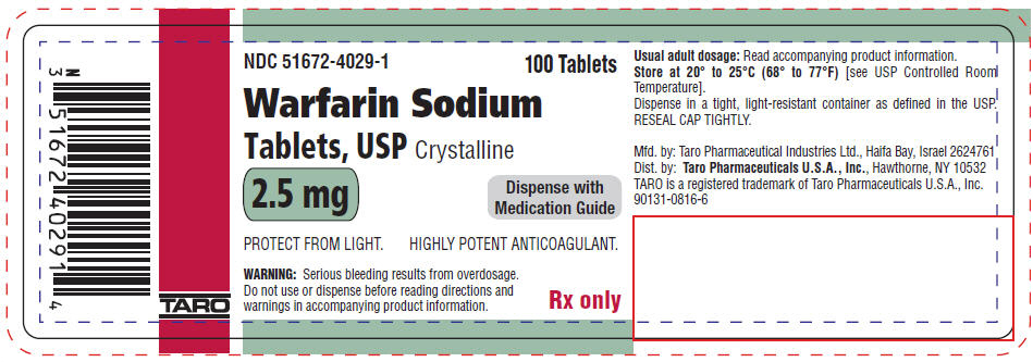 PRINCIPAL DISPLAY PANEL - 2.5 mg Tablet Bottle Label