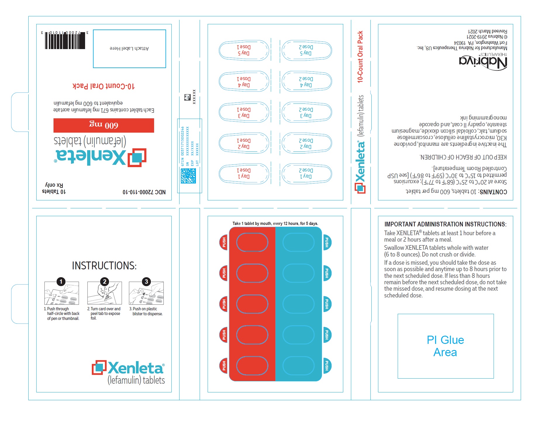 10 Count Blister Pack Label