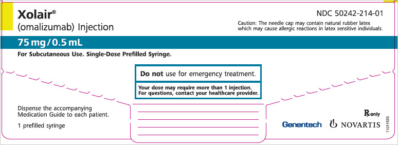 PRINCIPAL DISPLAY PANEL - 75 mg/0.5 mL Syringe Carton - 214-01