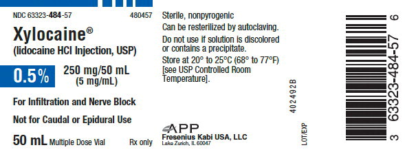 PACKAGE LABEL – PRINCIPAL DISPLAY – Xylocaine 50 mL Multiple Dose Vial Label
