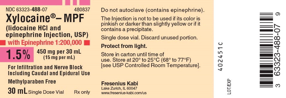 PACKAGE LABEL – PRINCIPAL DISPLAY – Xylocaine - MPF 30 mL Single Dose Vial Label
