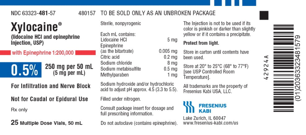 PACKAGE LABEL – PRINCIPAL DISPLAY – Xylocaine 50 mL Multiple Dose Vial Tray Label
